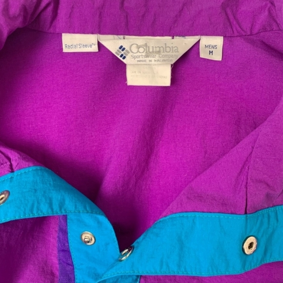 π HOST PICK! π Vintage '90s Columbia Pullover Windbreaker Jacket Medium - Picture 13 of 15
